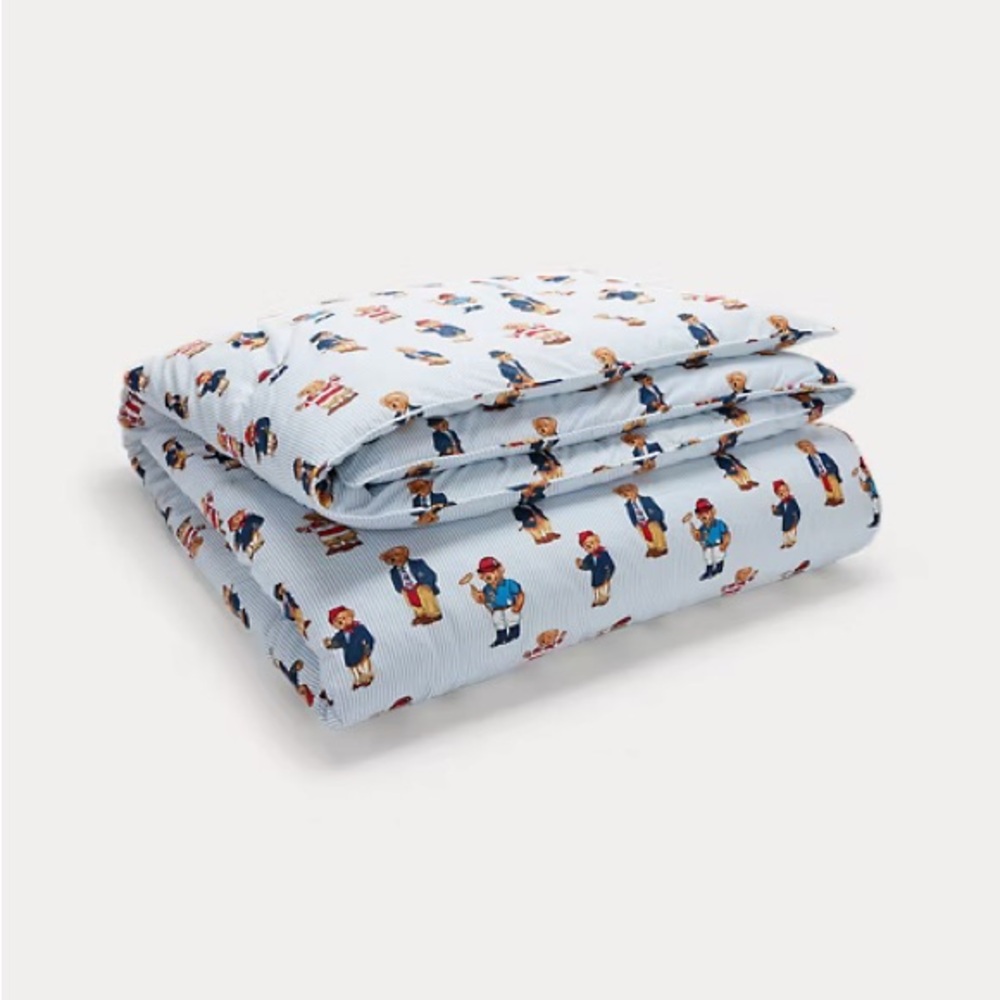 queen sized polo bear ralph lauren comforter and sheet set